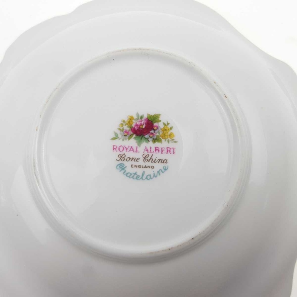 [458169171] Schale Goldrand 13,2 cm Royal Albert Chatelaine Blumendekor Blumen gebraucht - gut Bild 5