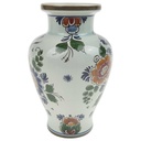 [458169174] Vase Handwerk 16 cm Polychroom Blumendekor Bunt Blumen gebraucht - gut Bild 2
