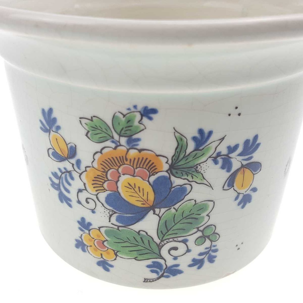 [458169175] Blumenübertopf Handwerk Polychroom Blumendekor Bunt Blumen gebraucht - gut Bild 3