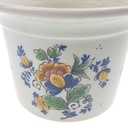 [458169175] Blumenübertopf Handwerk Polychroom Blumendekor Bunt Blumen gebraucht - gut Bild 3