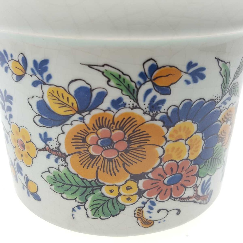 [458169175] Blumenübertopf Handwerk Polychroom Blumendekor Bunt Blumen gebraucht - gut Bild 4