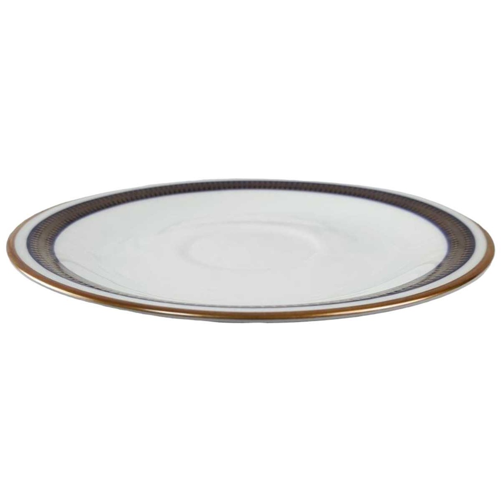 [45816918] Untertasse für Kaffee Golddekor 15 cm Seltmann Weiden Vohenstrauß Kobalt gebraucht - sehr gut Bild 2