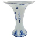 [458169180] Tischvase klein 10 cm Delfts Blumendekor Blumen gebraucht - gut Bild 2