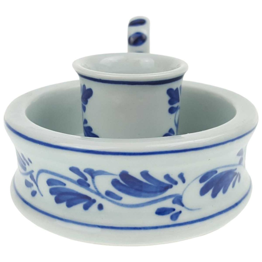[458169182] Kerzenhalter für Stabkerzen Delfts Blauw Blumendekor Blumen gebraucht - sehr gut Bild 2