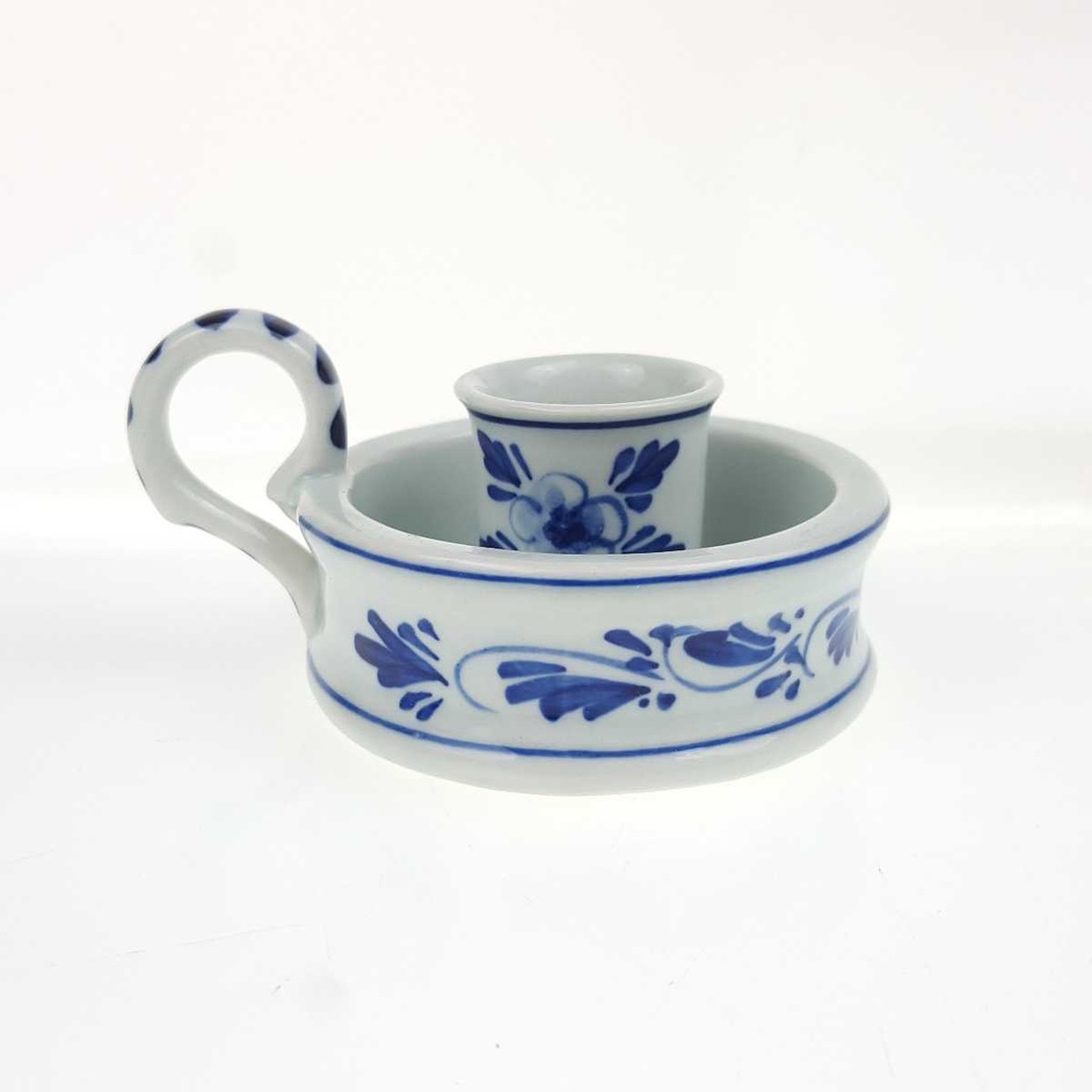 [458169182] Kerzenhalter für Stabkerzen Delfts Blauw Blumendekor Blumen gebraucht - sehr gut Bild 3