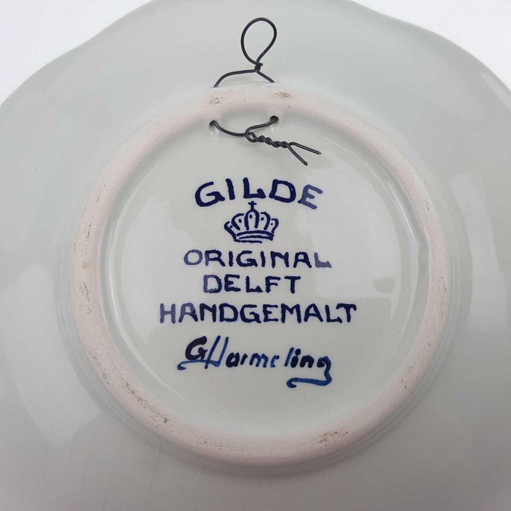 [458169184] Wandteller klein handgemalt Gilde Delfts Blau gebraucht - gut Bild 4