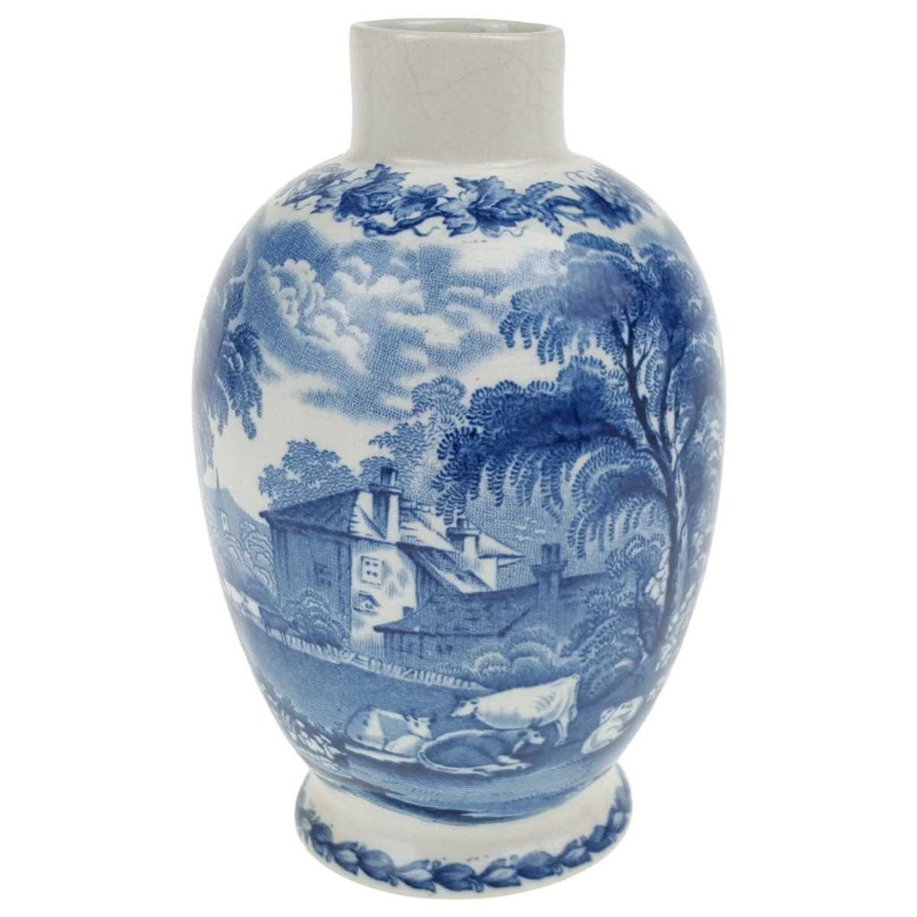[458169189] Vase ohne Deckel Silicon China 13,5 cm Booths British Scenery Blau England gebraucht - gut Bild 2