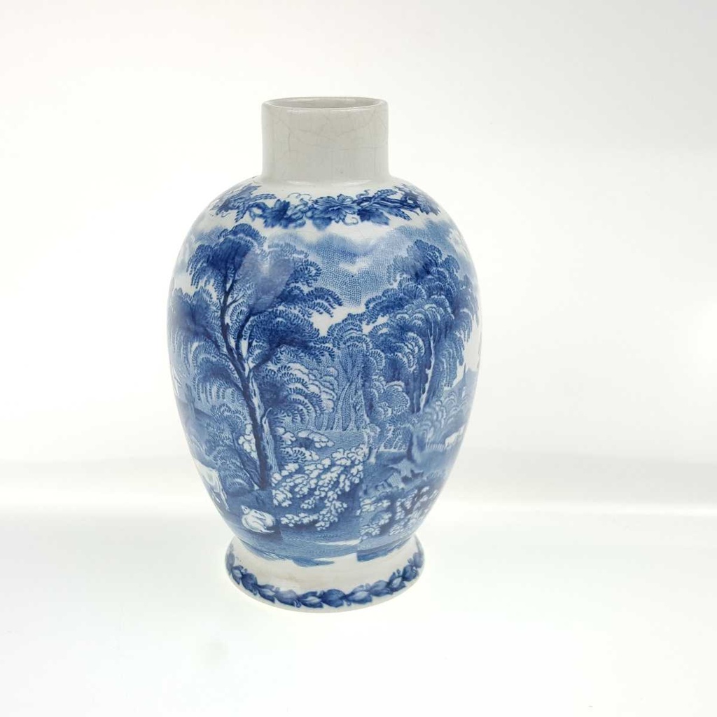 [458169189] Vase ohne Deckel Silicon China 13,5 cm Booths British Scenery Blau England gebraucht - gut Bild 3