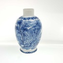 [458169189] Vase ohne Deckel Silicon China 13,5 cm Booths British Scenery Blau England gebraucht - gut Bild 3