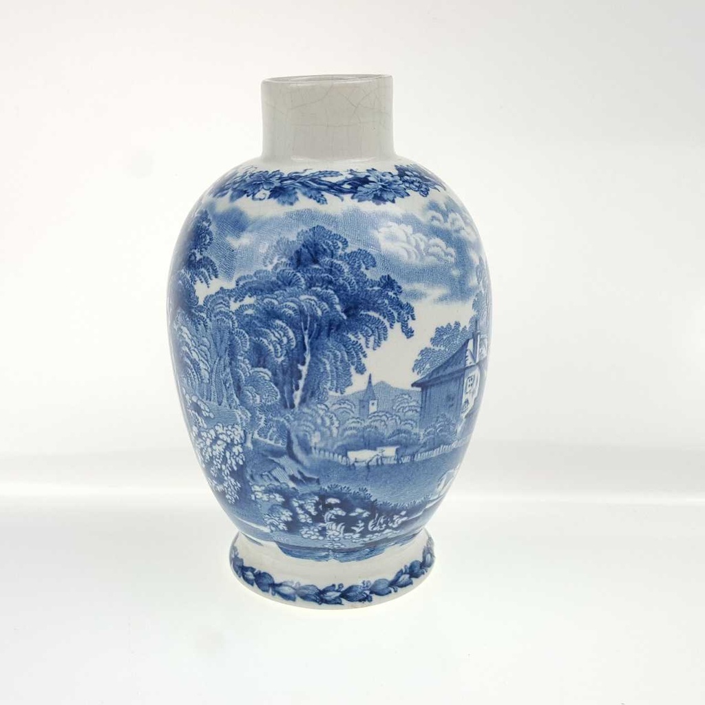 [458169189] Vase ohne Deckel Silicon China 13,5 cm Booths British Scenery Blau England gebraucht - gut Bild 4