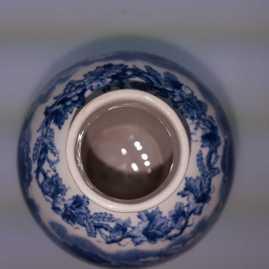 [458169189] Vase ohne Deckel Silicon China 13,5 cm Booths British Scenery Blau England gebraucht - gut Bild 9