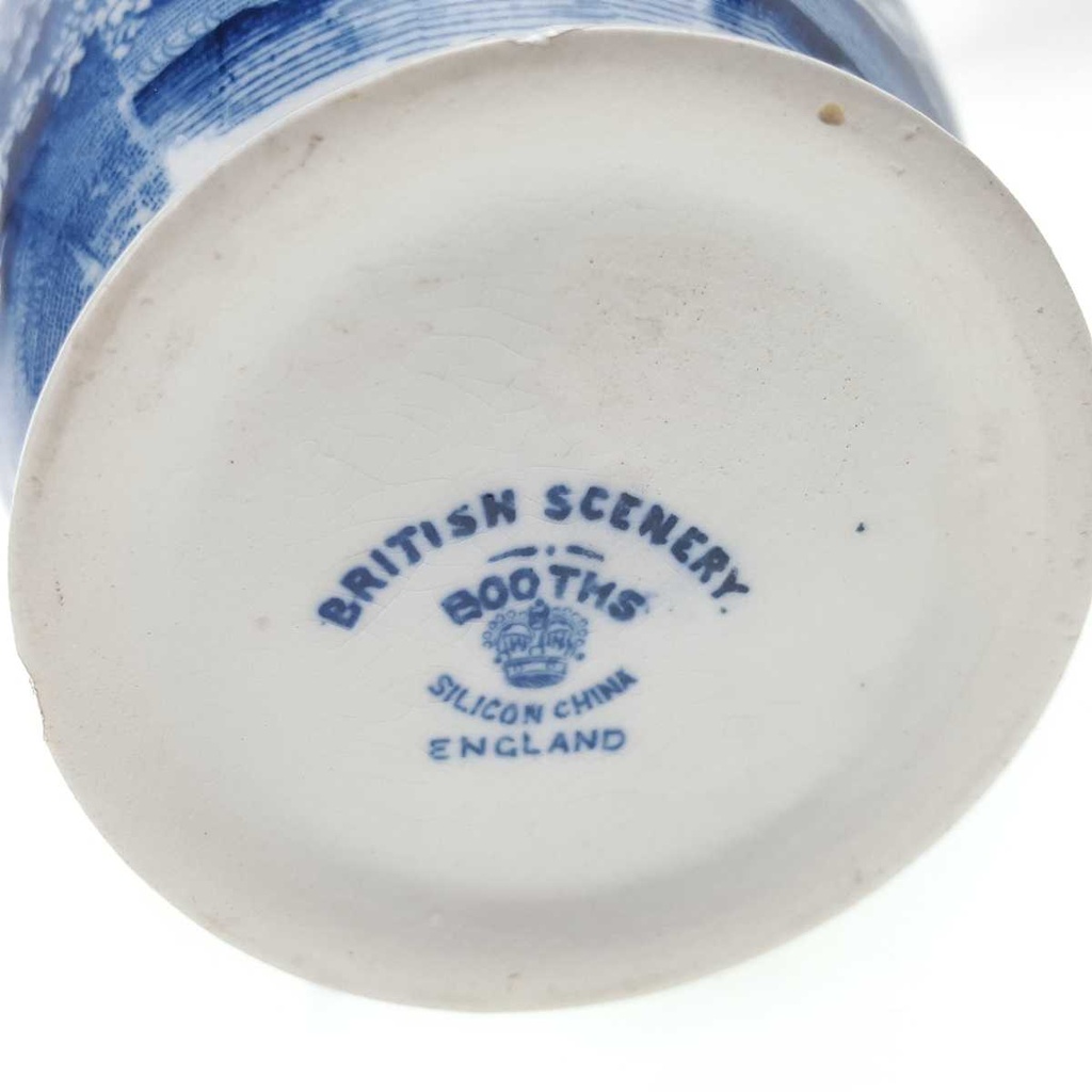 [458169189] Vase ohne Deckel Silicon China 13,5 cm Booths British Scenery Blau England gebraucht - gut Bild 10