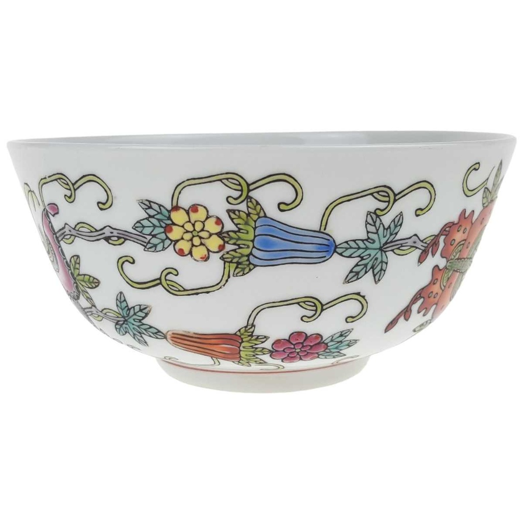 [458169190] Schale 11,8 cm Chinesisches Porzellan Schmetterling Blume Dekor gebraucht - gut Bild 2