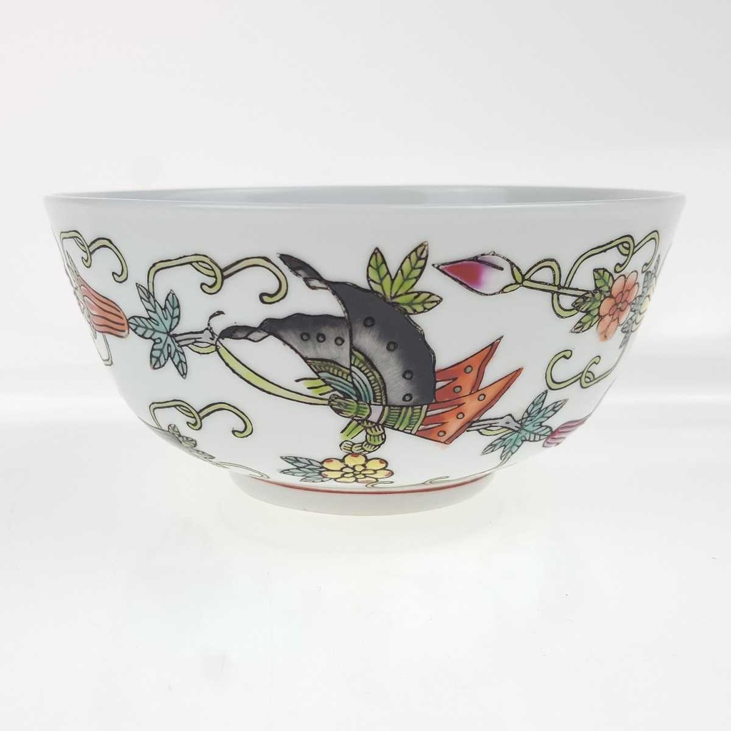 [458169190] Schale 11,8 cm Chinesisches Porzellan Schmetterling Blume Dekor gebraucht - gut Bild 4