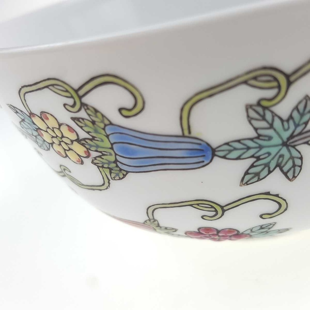 [458169190] Schale 11,8 cm Chinesisches Porzellan Schmetterling Blume Dekor gebraucht - gut Bild 7