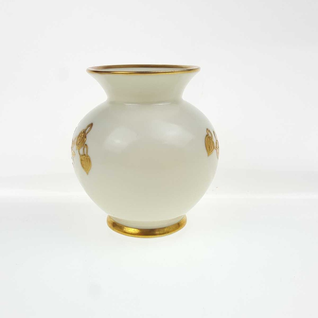[458169193] Vase klein Golddekor 7,8 cm HP Handmalerei Blumen gebraucht - gut Bild 3