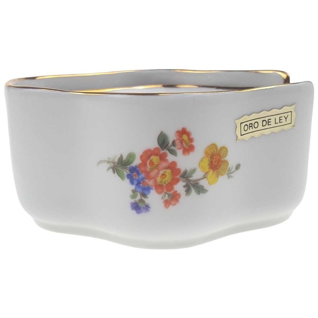 [2119309] 4er Set Aschenbecher mit Halter Golddekor Oro de Ley Blumen gebraucht - gut Bild 2