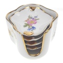 [2119309] 4er Set Aschenbecher mit Halter Golddekor Oro de Ley Blumen gebraucht - gut Bild 3