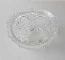 [458169196] Glasschale auf 3 Füßchen 9,8 cm Schleuderstern Transparent gebraucht - gut Bild 3