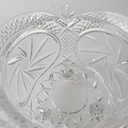 [458169196] Glasschale auf 3 Füßchen 9,8 cm Schleuderstern Transparent gebraucht - gut Bild 4