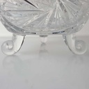 [458169196] Glasschale auf 3 Füßchen 9,8 cm Schleuderstern Transparent gebraucht - gut Bild 5