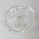 [458169196] Glasschale auf 3 Füßchen 9,8 cm Schleuderstern Transparent gebraucht - gut Bild 6