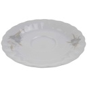 [458169198] Untertasse für Kaffee 14,7 cm Eschenbach Toledo rosa graue Blüten gebraucht - gut Bild 2