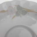 [458169198] Untertasse für Kaffee 14,7 cm Eschenbach Toledo rosa graue Blüten gebraucht - gut Bild 3