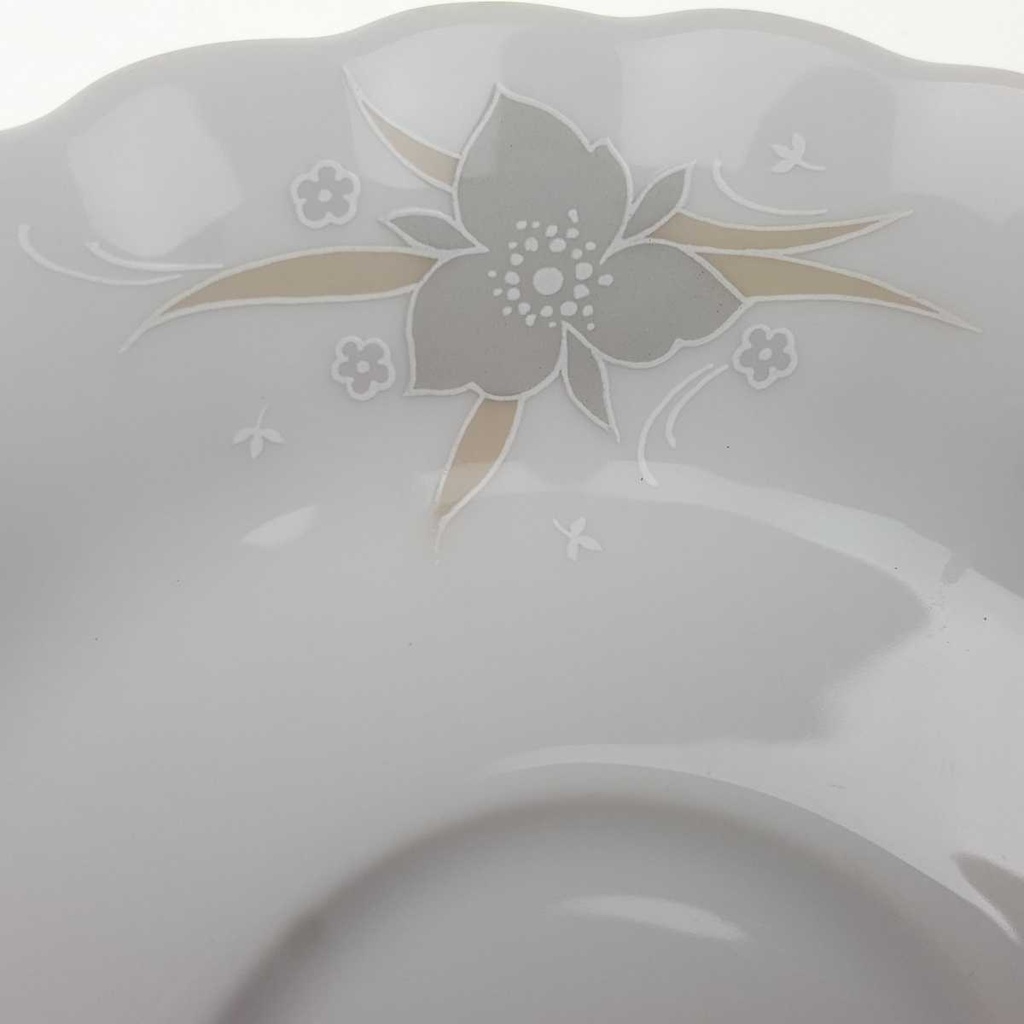 [458169198] Untertasse für Kaffee 14,7 cm Eschenbach Toledo rosa graue Blüten gebraucht - gut Bild 4