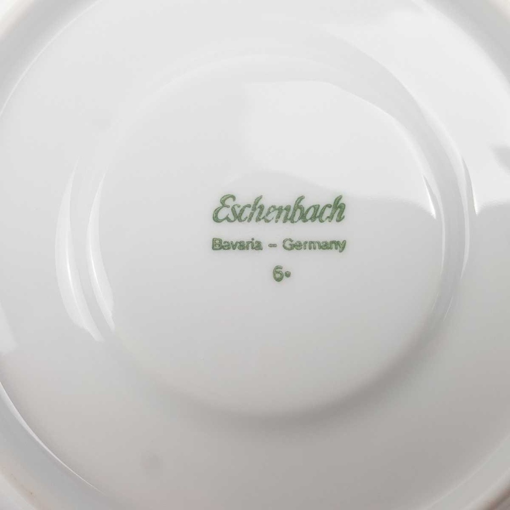 [458169198] Untertasse für Kaffee 14,7 cm Eschenbach Toledo rosa graue Blüten gebraucht - gut Bild 5