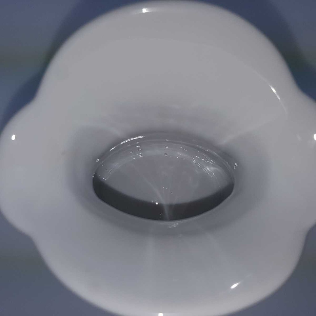 [458169199] Vase klein 11,2 cm Eschenbach Toledo rosa graue Blüten gebraucht - sehr gut Bild 4