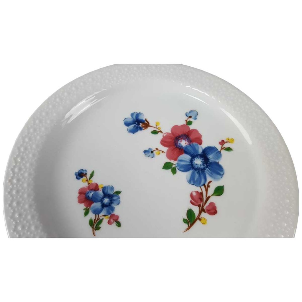 [45816927] Kuchenteller Dessertteller Frühstücksteller 19,8 cm Zeh Scherzer Blumendekore Retro Bunte Blumen Perlrand gebraucht - gut Bild 2