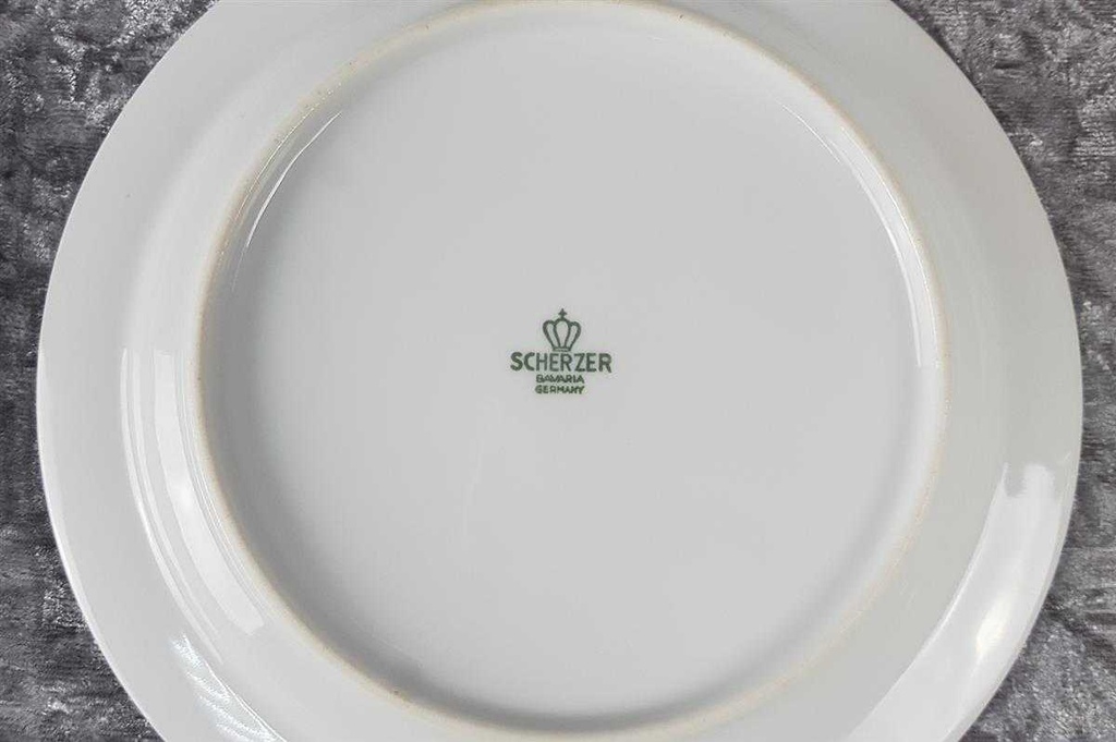 [45816927] Kuchenteller Dessertteller Frühstücksteller 19,8 cm Zeh Scherzer Blumendekore Retro Bunte Blumen Perlrand gebraucht - gut Bild 5
