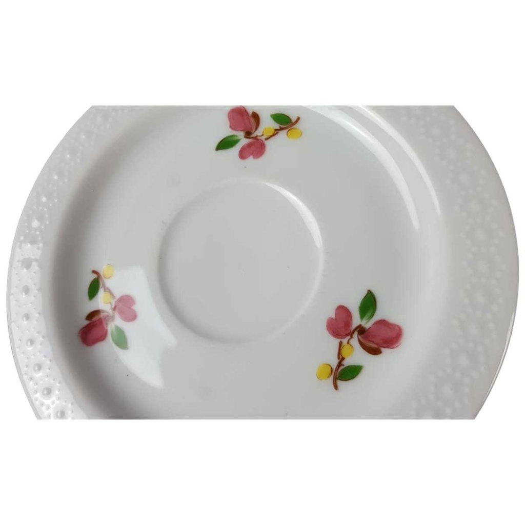 [45816928] Untertasse für Tee/Kaffee 14,2 cm Zeh Scherzer Blumendekore Retro Bunte Blumen Perlrand gebraucht - gut Bild 2