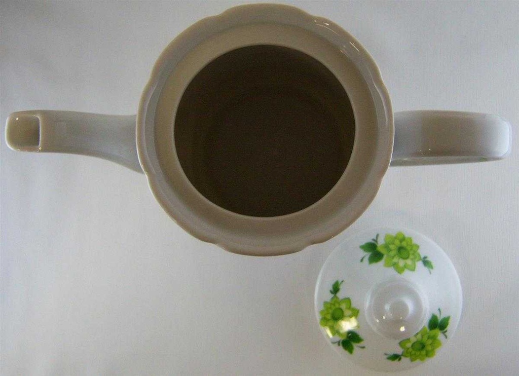 [4581693] Kaffeekanne Kanne 1,25 L Mitterteich Form 100 grüne Blume gebraucht - sehr gut Bild 2