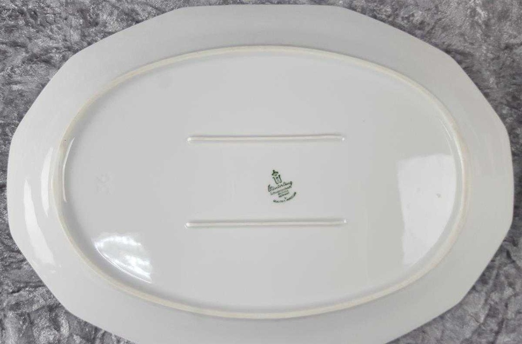 [45816951] Fleischplatte 36x25,5 cm Winterling Schwarzenbach Vergissmeinnicht gebraucht - gut Bild 6