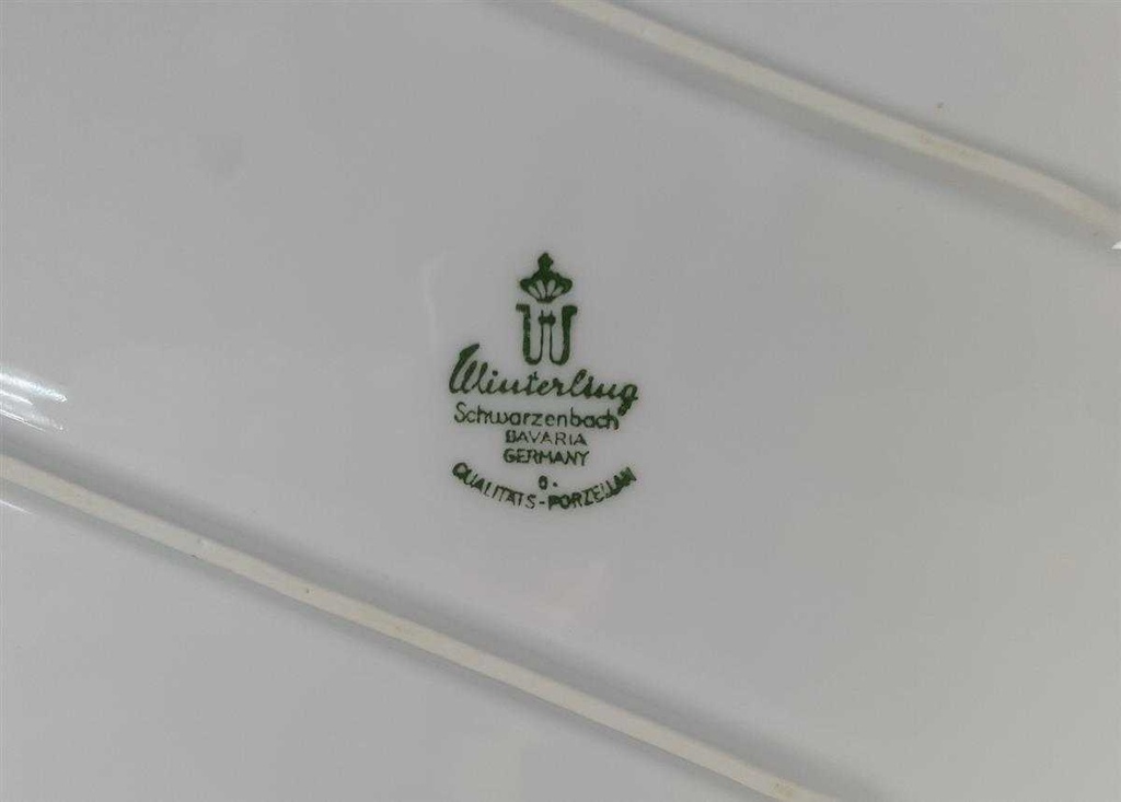 [45816951] Fleischplatte 36x25,5 cm Winterling Schwarzenbach Vergissmeinnicht gebraucht - gut Bild 7