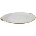 [45816963] Kuchenplatte Goldrand KPM Krister 0201 Weiß gebraucht - gut Bild 2