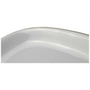 [45816966] Servierplatte Speiseplatte Fleischplatte Steakplatte mittelgroß Goldrand 27,5x19,8 cm KPM Krister 0201 Weiß gebraucht - gut Bild 2