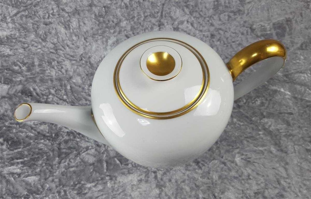 [45816980] Kaffeekanne Goldrand 1,7 L KPM Krister 0201 Weiß gebraucht - gut Bild 3