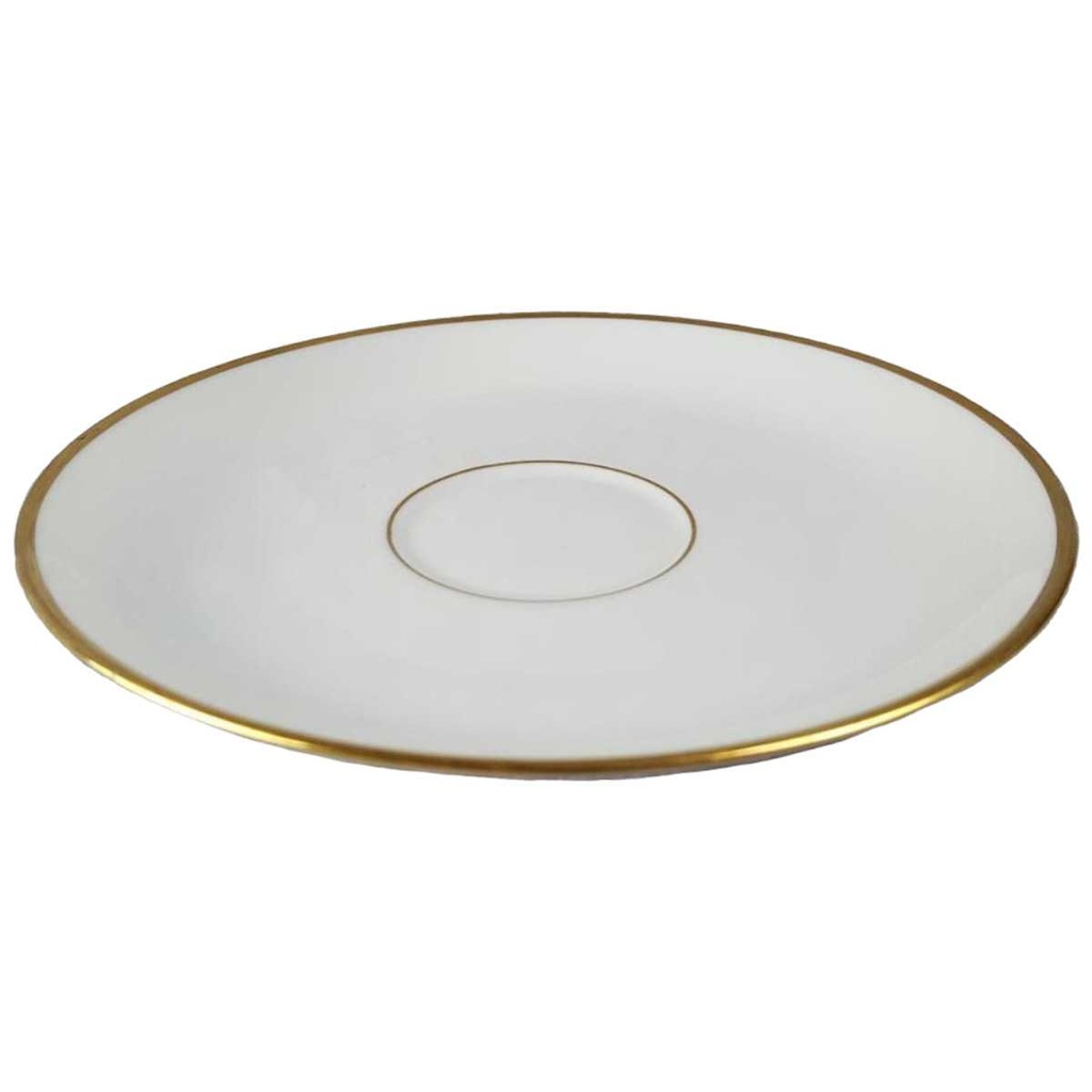 [45816990] Untertasse für Tee Goldrand 15 cm KPM Krister 0201 Weiß Bild 2