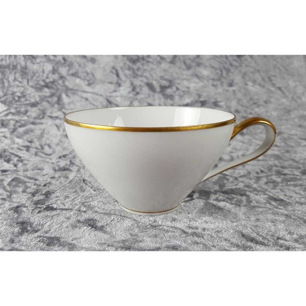 [45816991] Teetasse mit Untertasse Tasse Goldrand KPM Krister 0201 Weiß Bild 3
