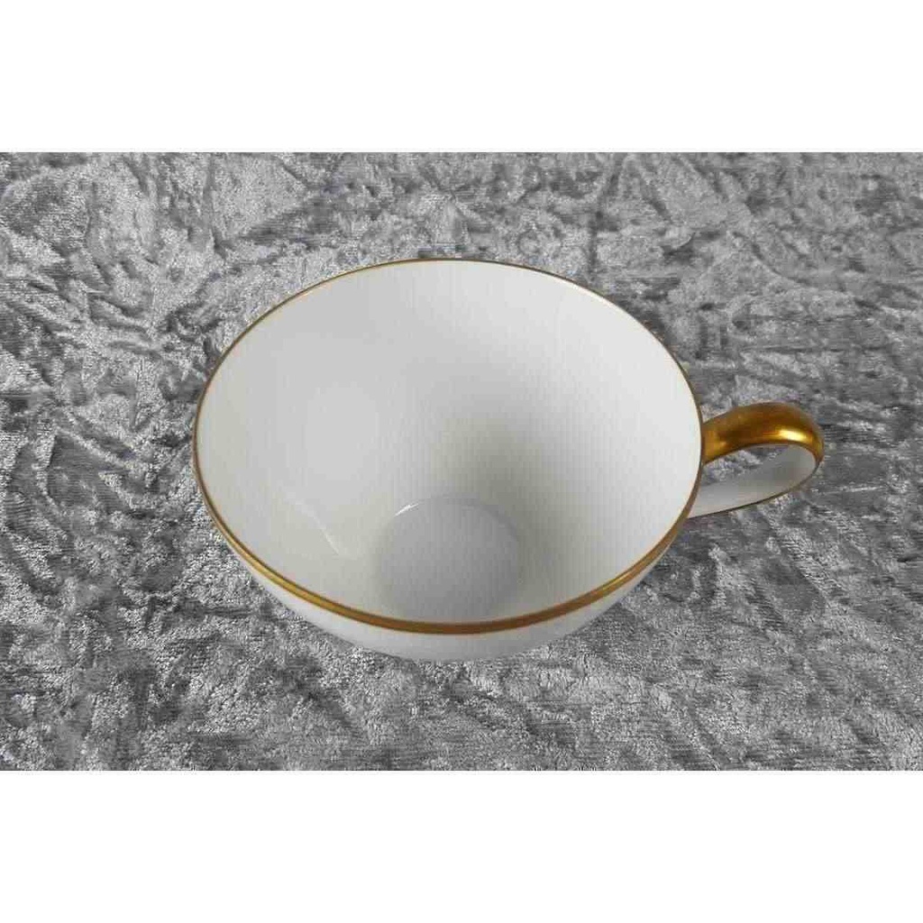 [45816991] Teetasse mit Untertasse Tasse Goldrand KPM Krister 0201 Weiß Bild 4