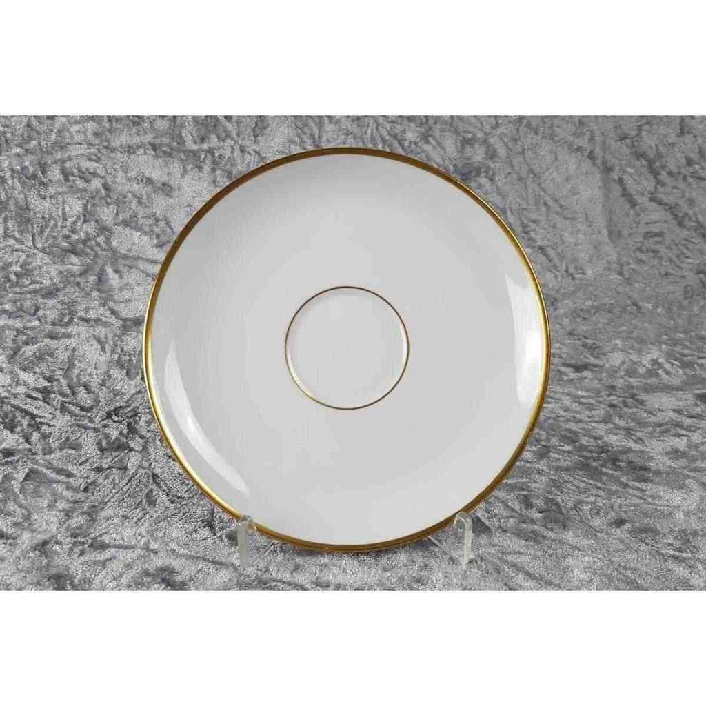 [45816991] Teetasse mit Untertasse Tasse Goldrand KPM Krister 0201 Weiß Bild 5