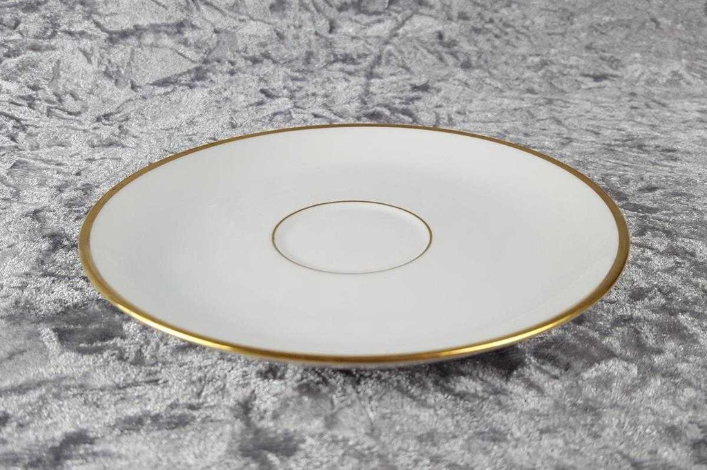 [45816991] Teetasse mit Untertasse Tasse Goldrand KPM Krister 0201 Weiß Bild 6