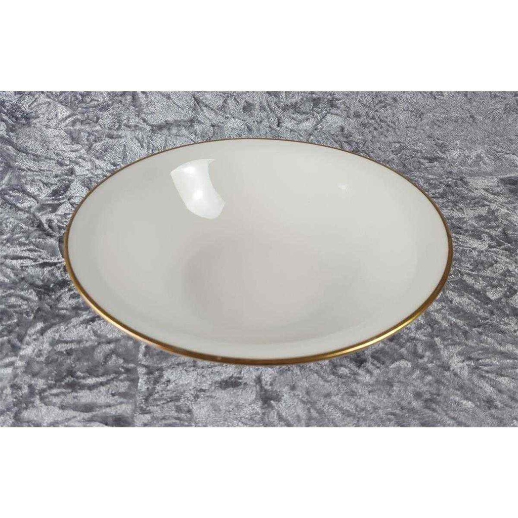 [45816994] Schüssel Servierschüssel Goldrand 22,5 cm Eschenbach Elfenbein 2 mm Beige gebraucht - sehr gut Bild 3