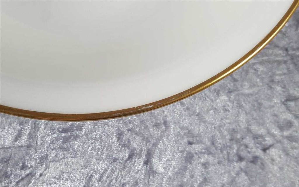 [45816994] Schüssel Servierschüssel Goldrand 22,5 cm Eschenbach Elfenbein 2 mm Beige gebraucht - sehr gut Bild 4