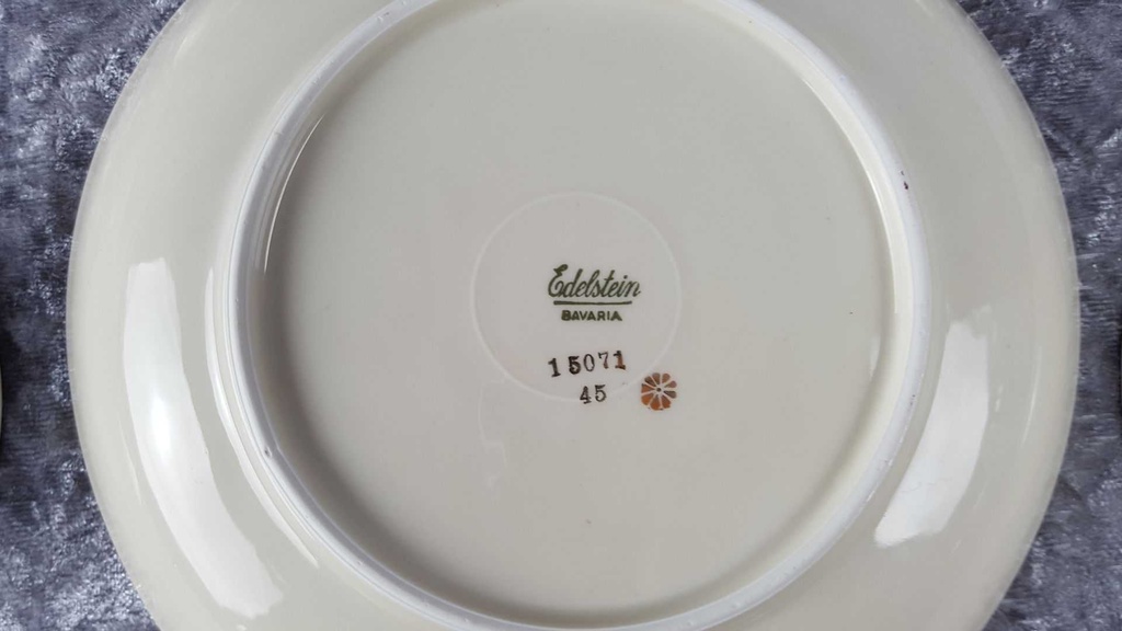 [45817000] Teller 19,9 cm Edelstein Bavaria Dekor 15071 gebraucht - gut Bild 7