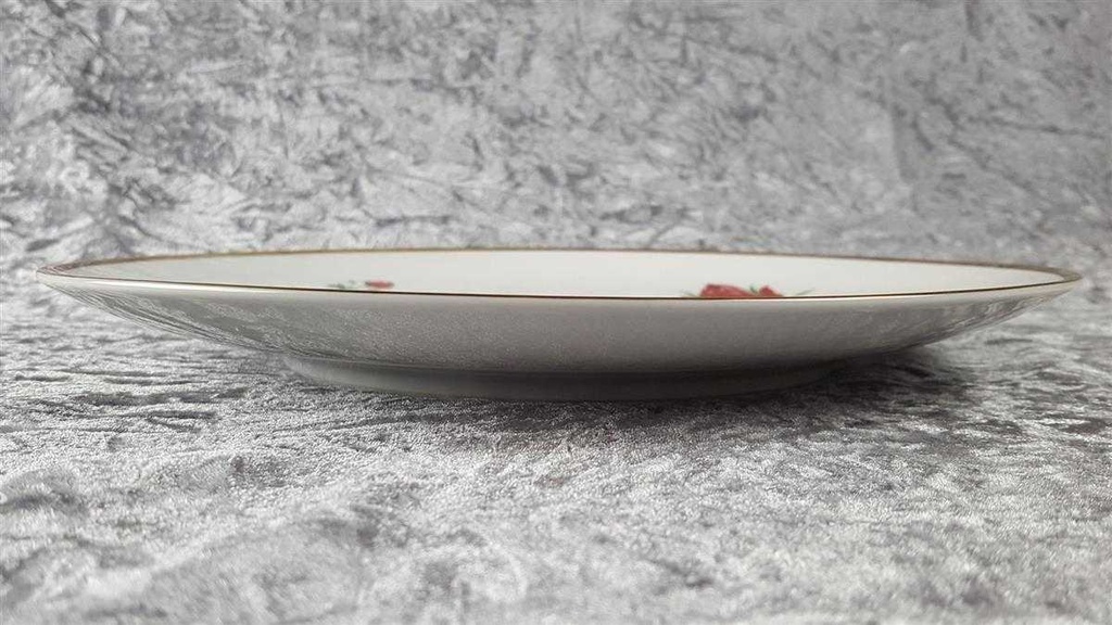 [45817002] Tortenplatte Tortenständer Goldrand Plankenhammer rote Rosen mit gebraucht - gut Bild 4