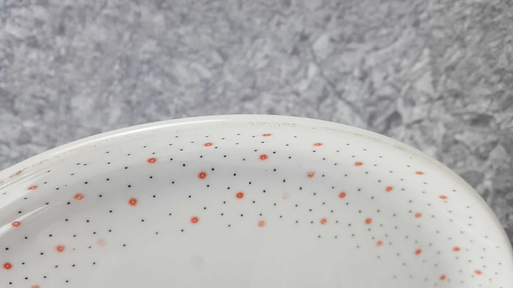 [45817008] Servierplatte Speiseplatte Fleischplatte Schönwald Alt Rote Sterne gebraucht - akzeptabel Bild 3